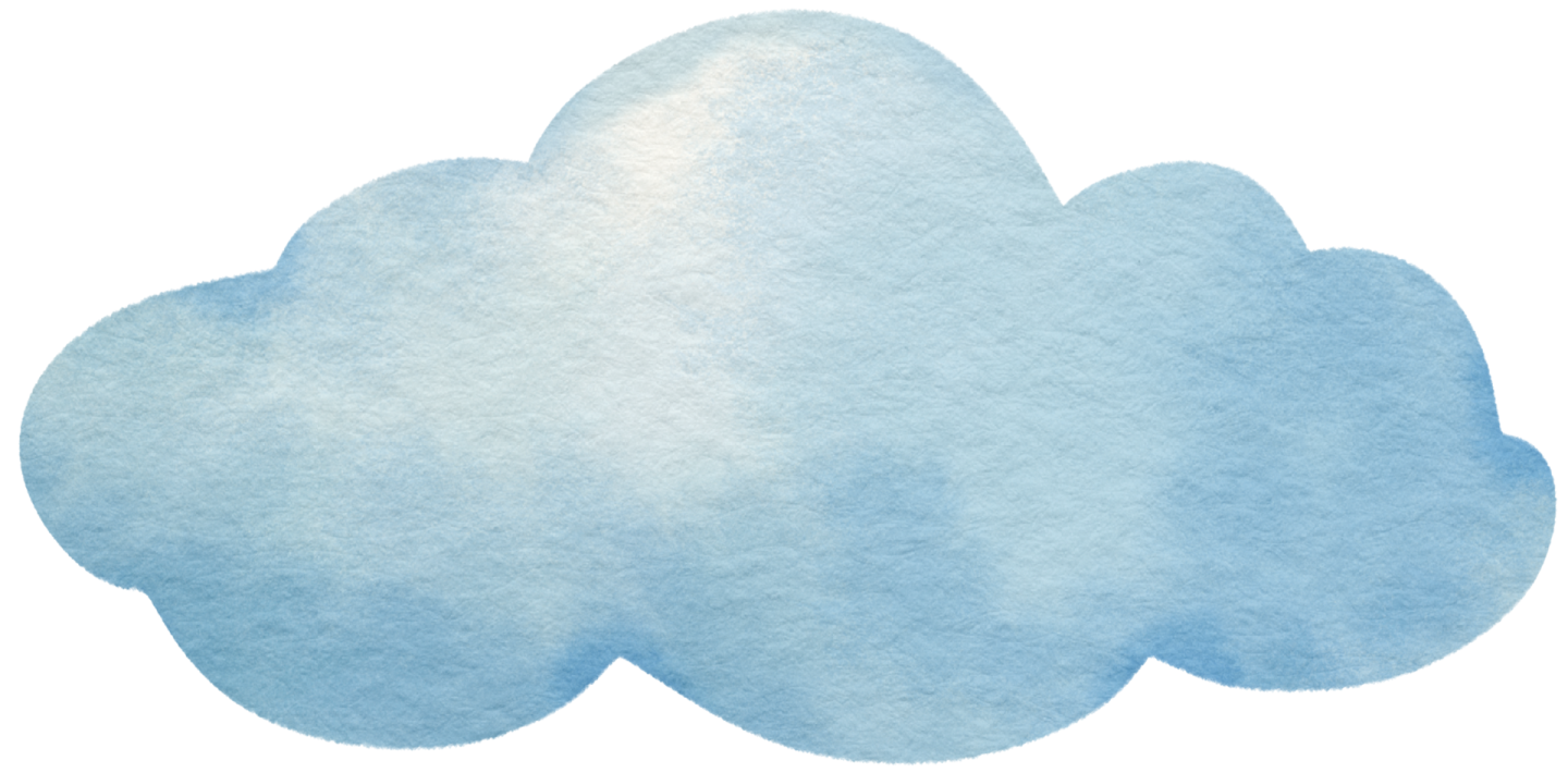 a watercolor cloud on a white background