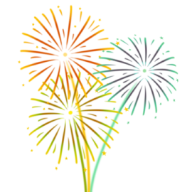 colorful fireworks clipart png
