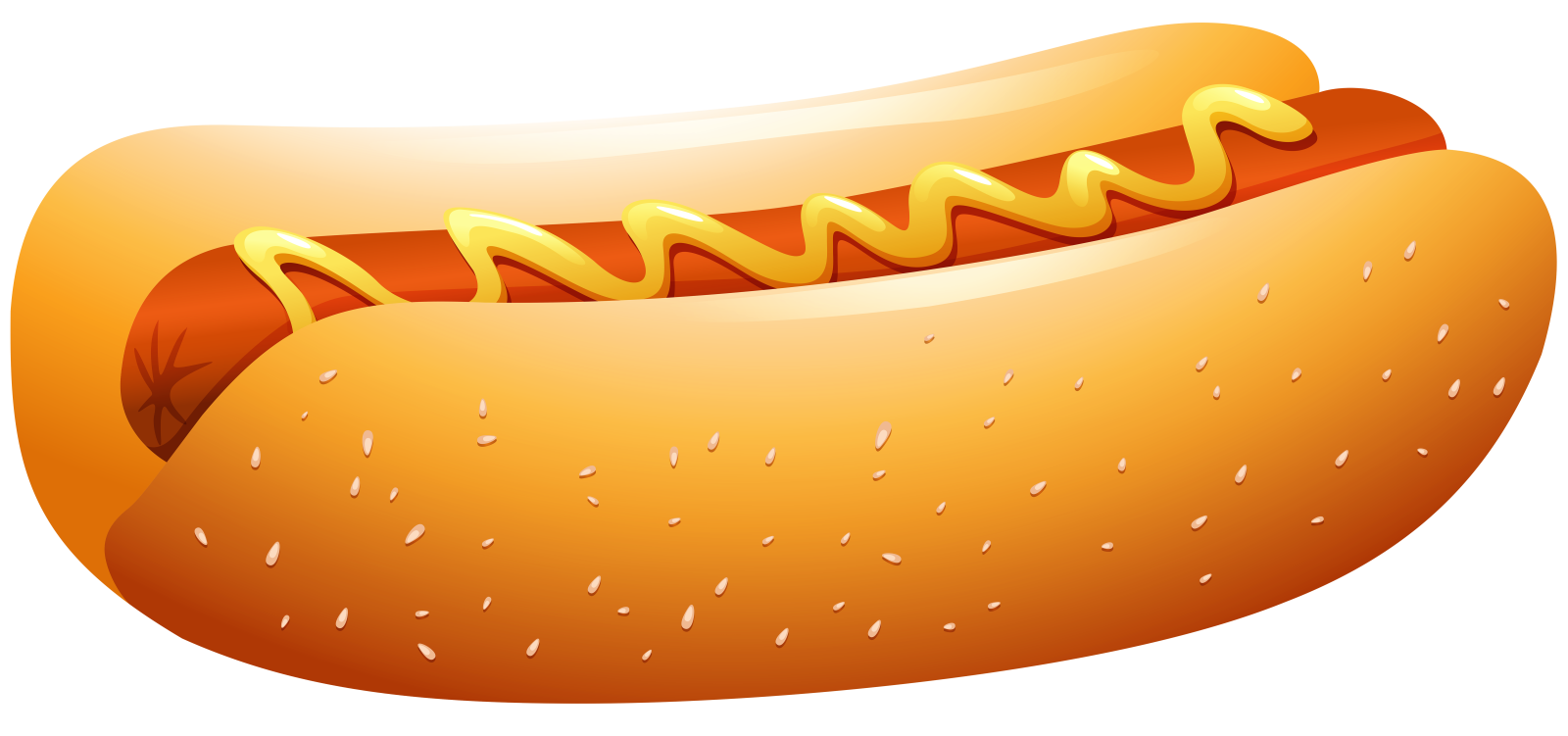 a hot dog on a white background