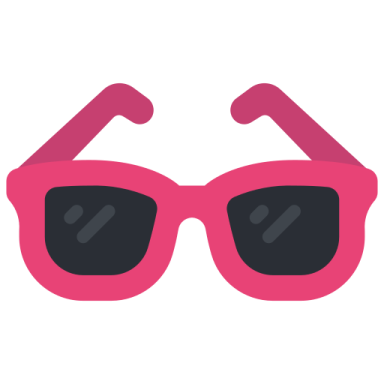 a pair of pink sunglasses