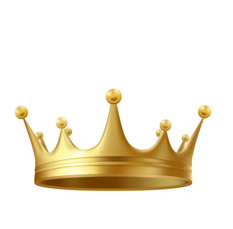 a golden crown on a white background
