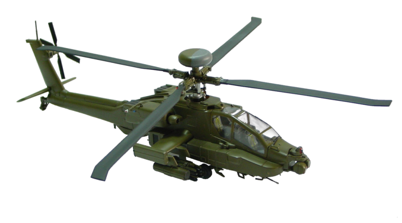 a model of a helicopter on a white background