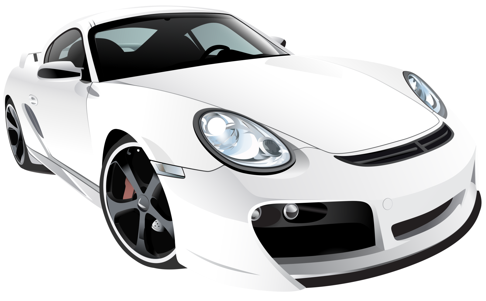 a white sports car