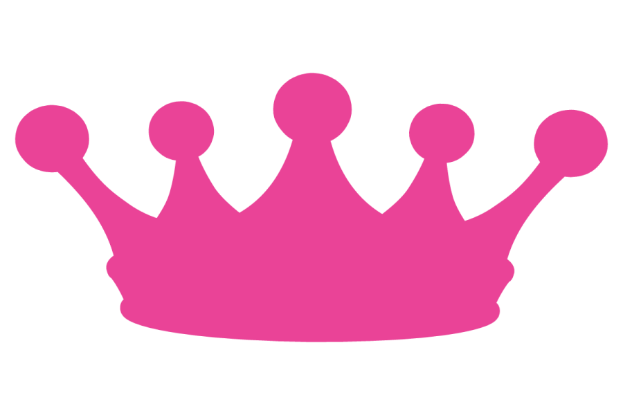 a pink crown