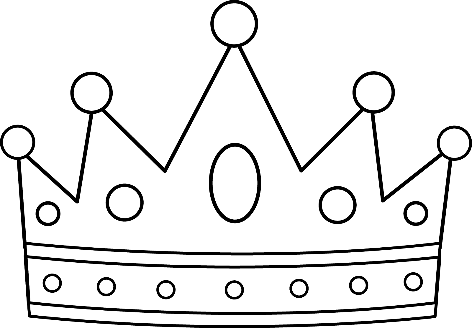 a black and white drawing of a crown