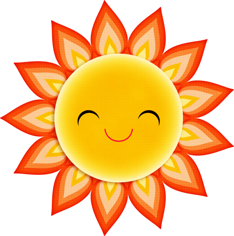 a smiling sun with its eyes closed