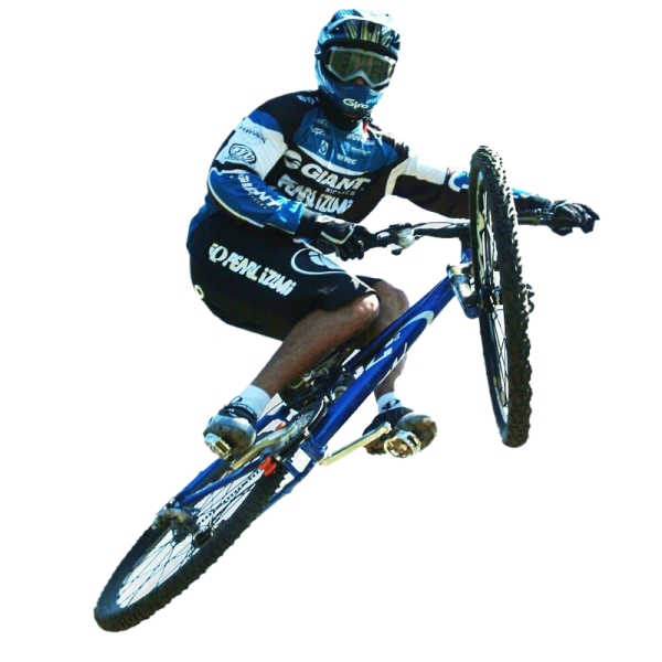 a person on a dirt bike in the air