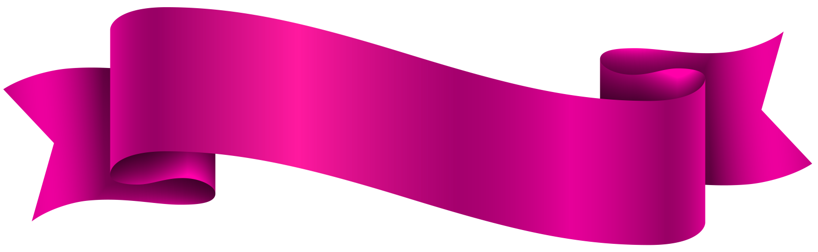 a pink ribbon on a white background