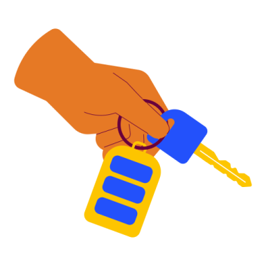 a hand holding a car key