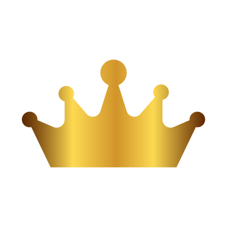 a gold crown on a white background