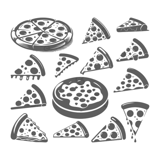 a set of pizza icons