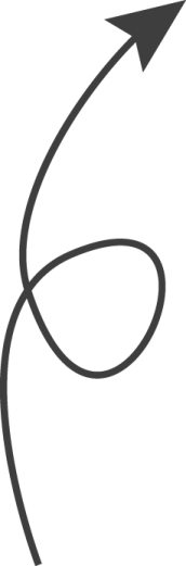 a black and white drawing of an arrow
