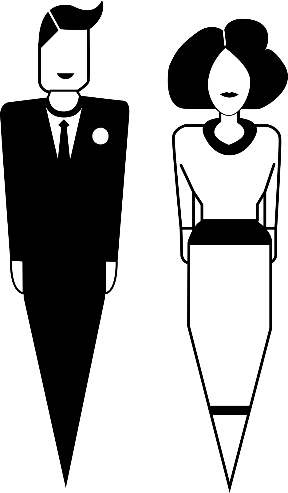 a man and woman in formal clothes
