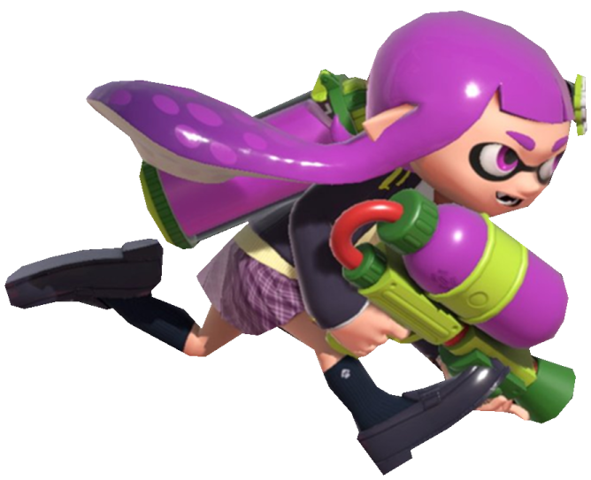 an image of a cartoon character with purple hair and green eyes