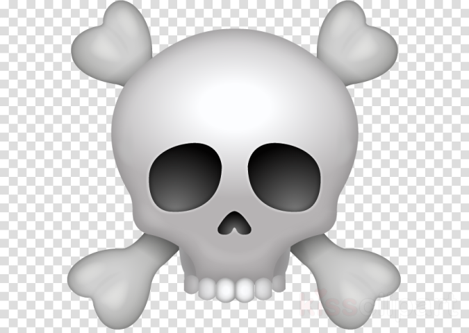a skull and cross bones on a transparent background