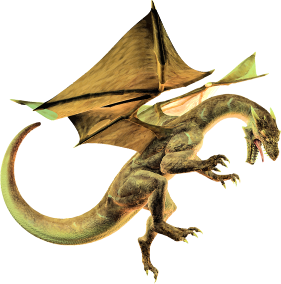 a dragon flying through the air