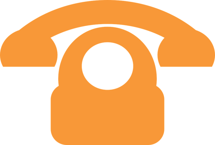 an orange phone icon