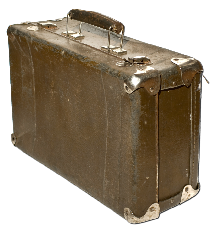 an old brown suitcase