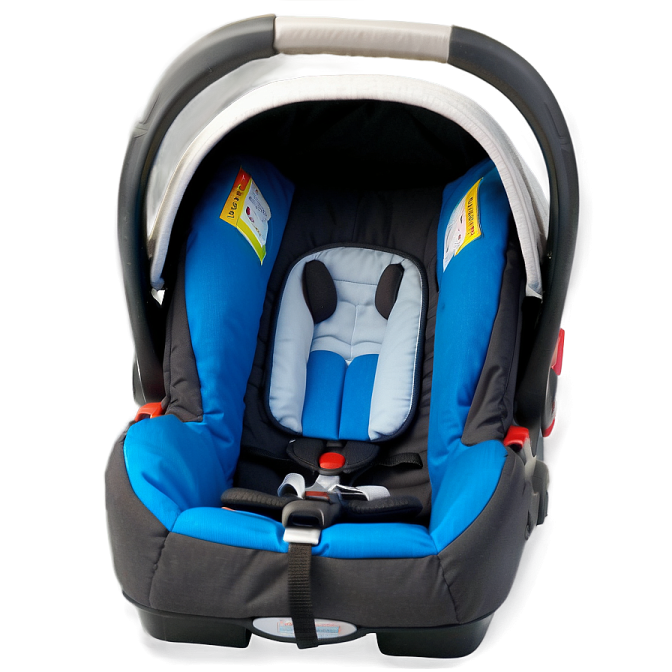 a baby car seat on a white background