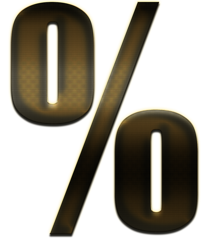 an image of a percentage sign on a white background