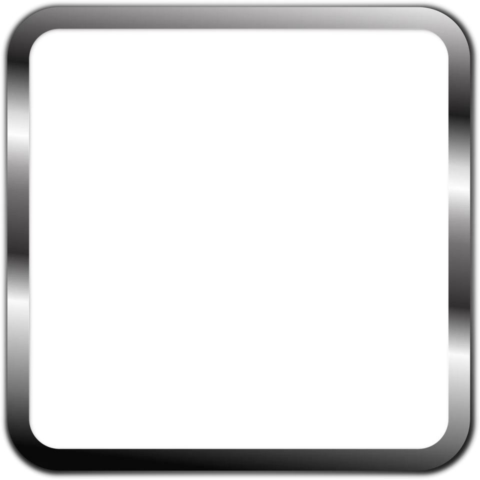 a square metal frame on a white background