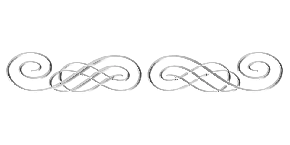 a set of three silver rings on white background