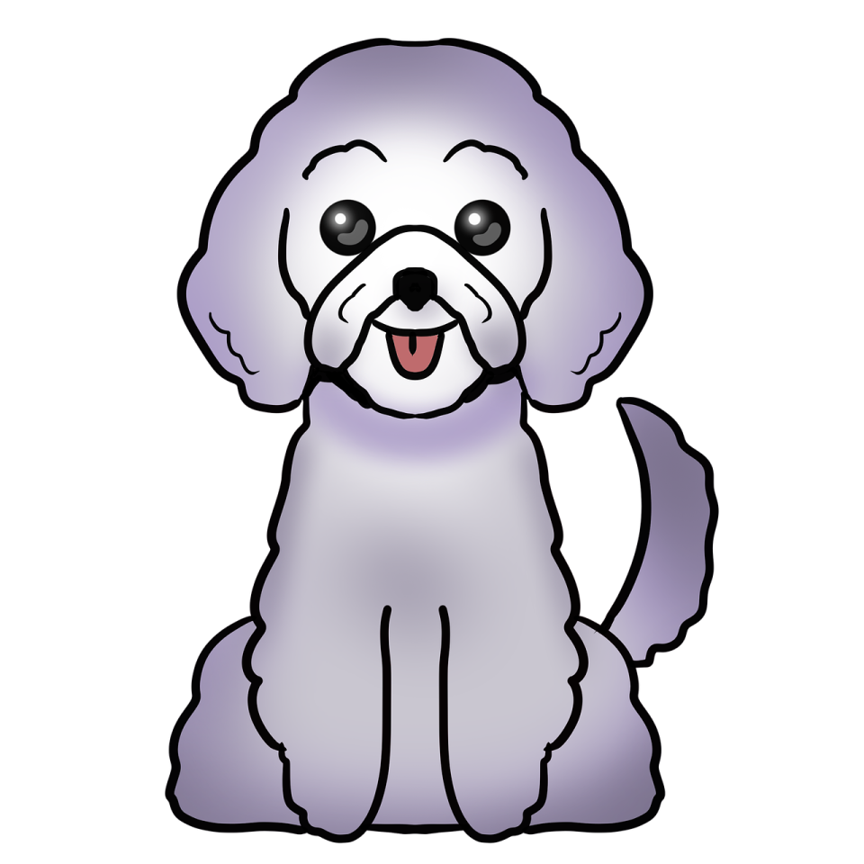 a cartoon dog with its tongue sticking out