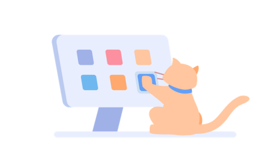 a cat is drawing on a white board