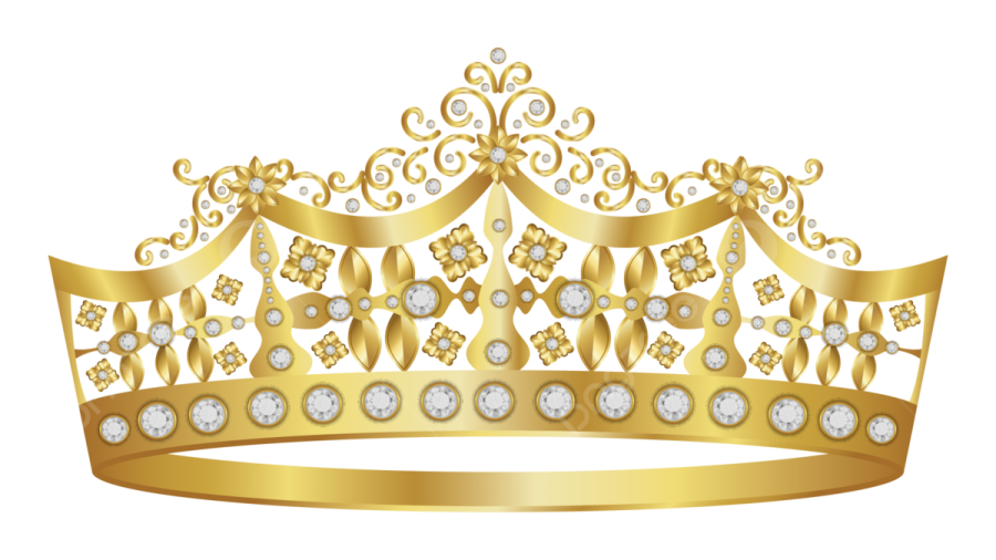 a gold crown with diamonds on it