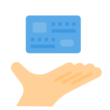 a hand holding a credit card