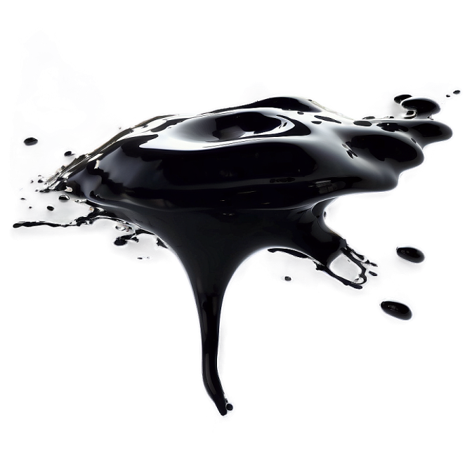 black paint dripping on a white background