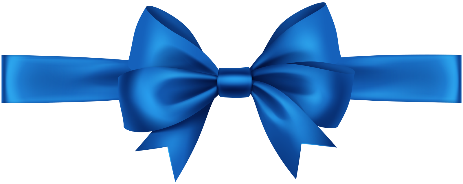 a blue bow on a white background