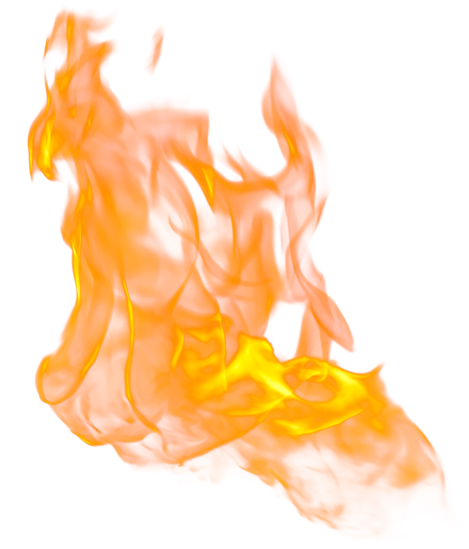 fire on a white background