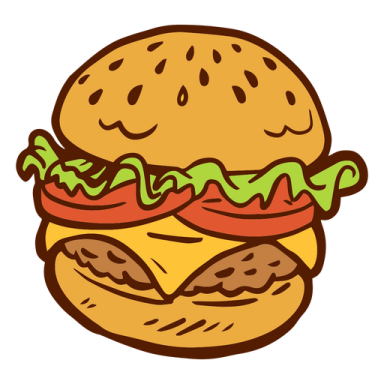 a hamburger with lete on it