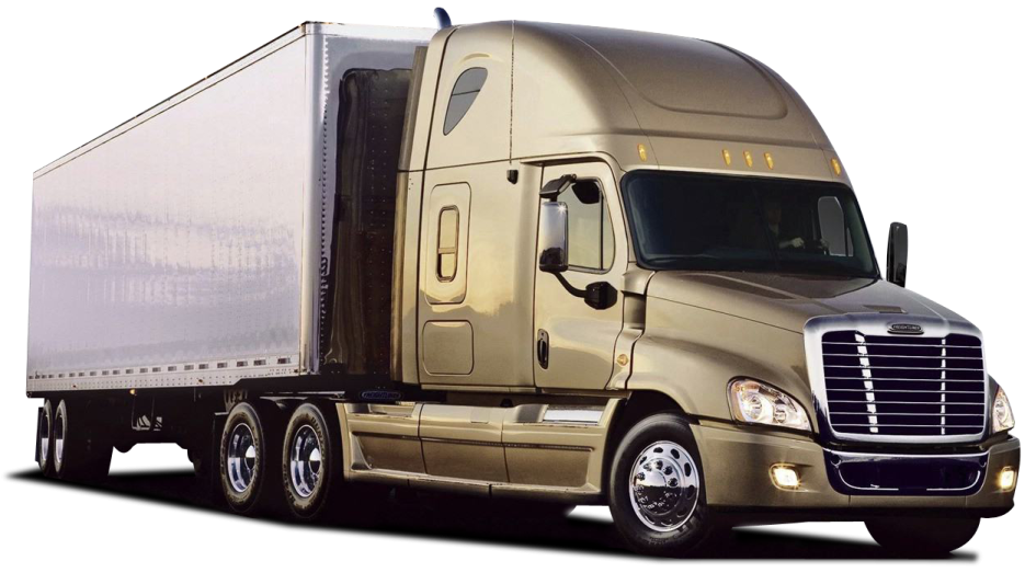 a truck with a trailer on the back