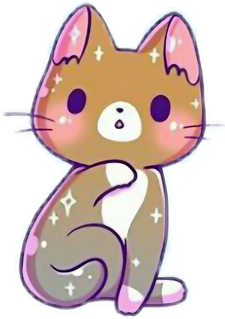 a cartoon cat with stars on it's chest
