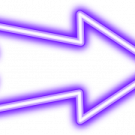 a purple arrow pointing up to the right