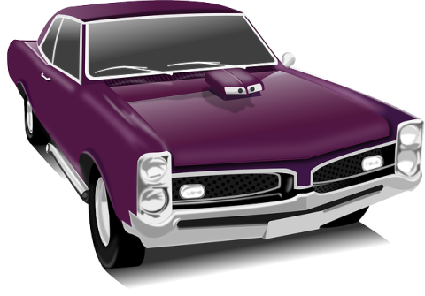 a purple car on a white background