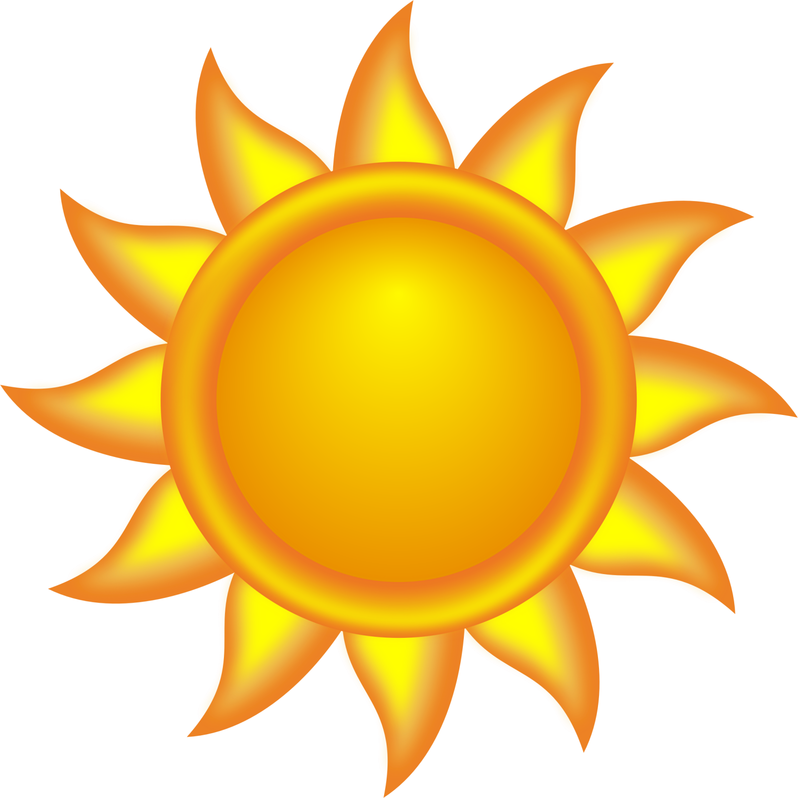 a yellow sun clipart