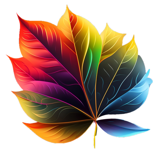 an image of a colorful leaf