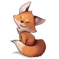 a cute little fox sitting on the ground