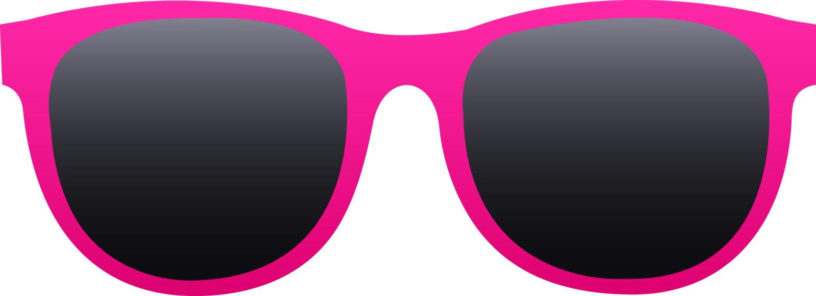 a pair of pink sunglasses with black lenses