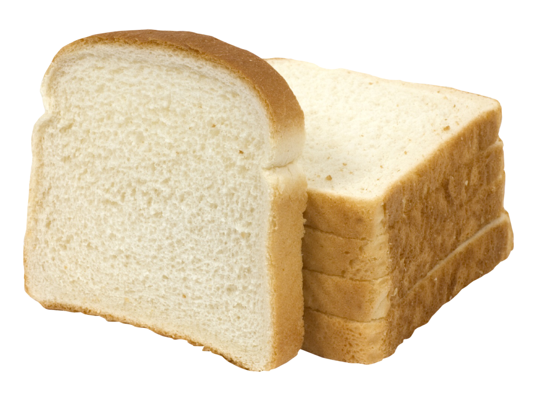 a piece of white bread on a white background