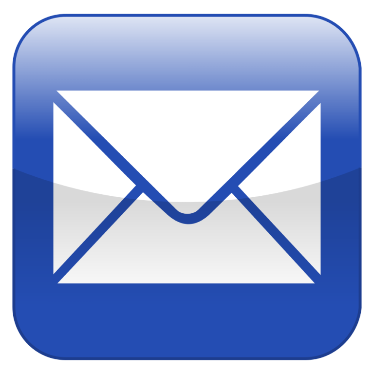 a blue email envelope icon