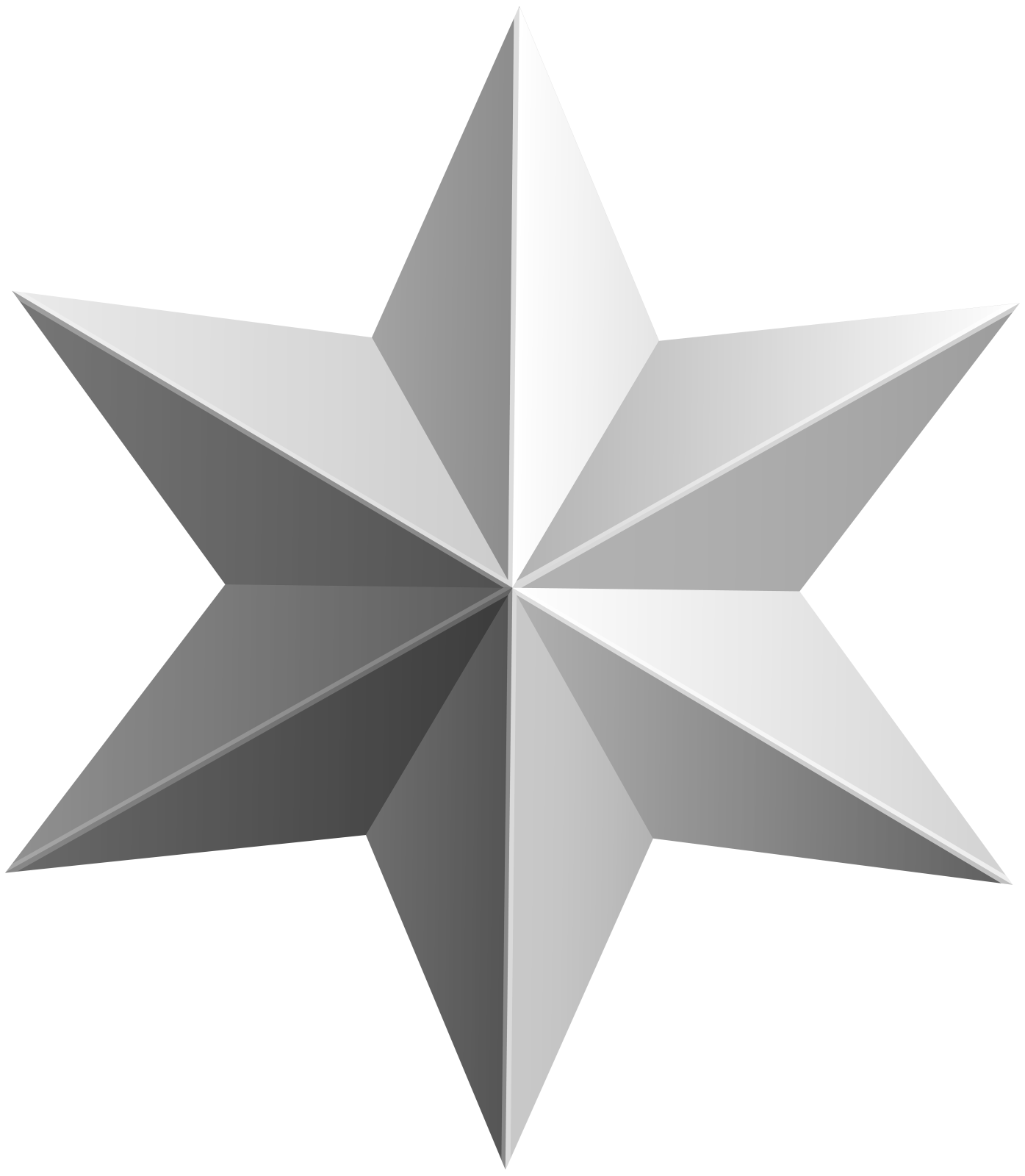a silver star on a white background