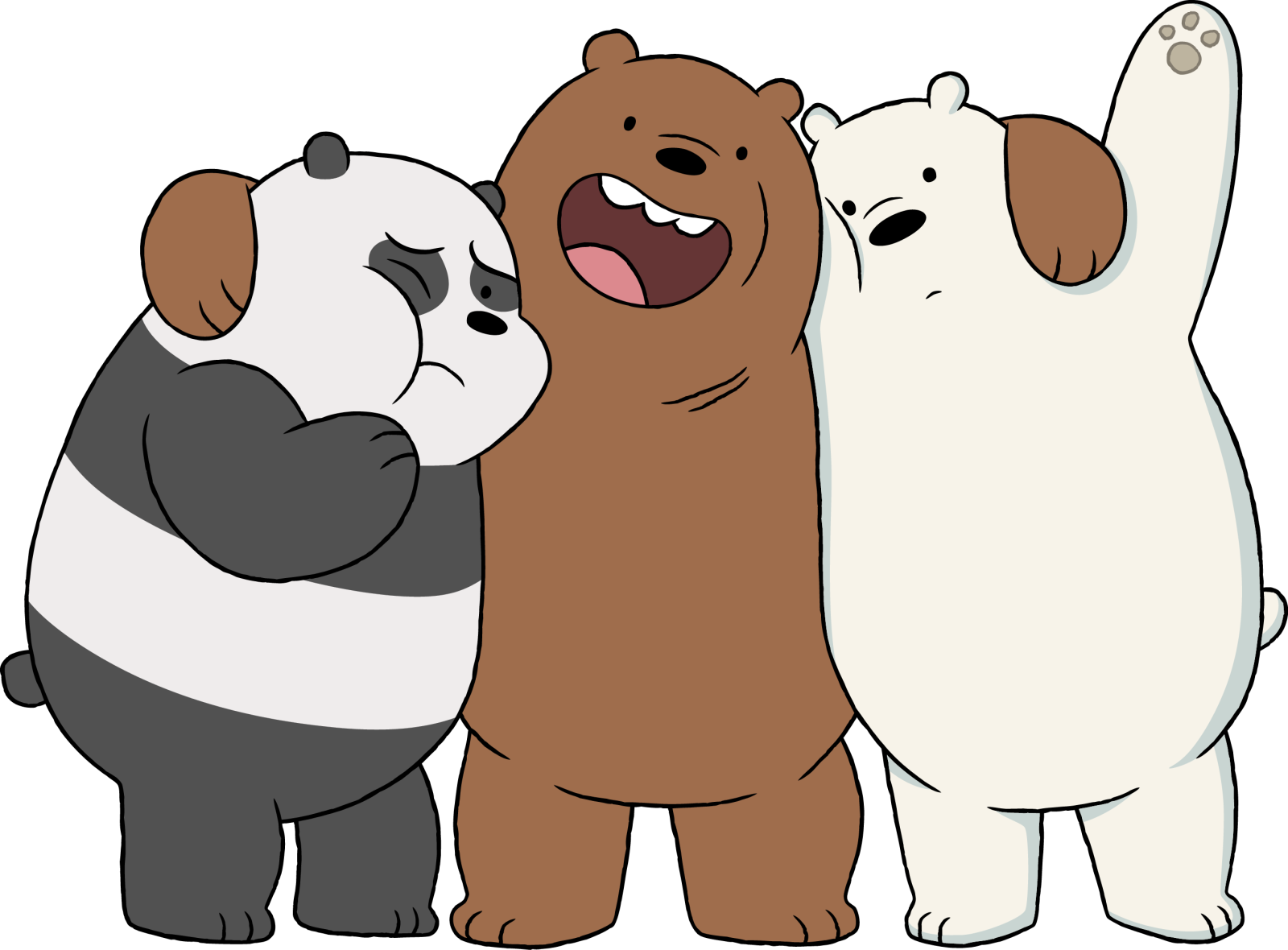 three bears hugging each other bears