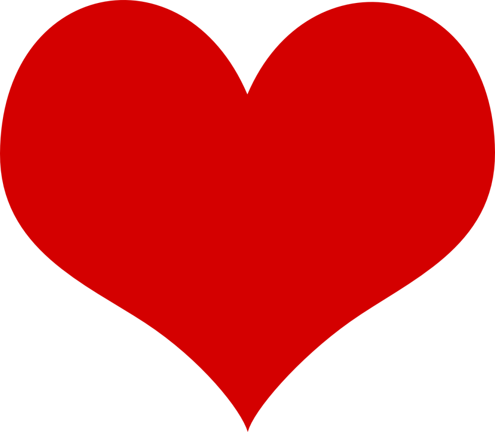 a red heart on a white background