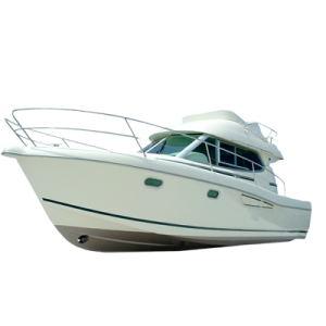 a white boat sitting on top of a trailer