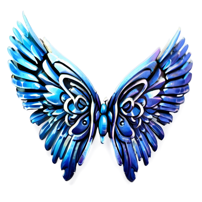 a blue butterfly with black and white wings