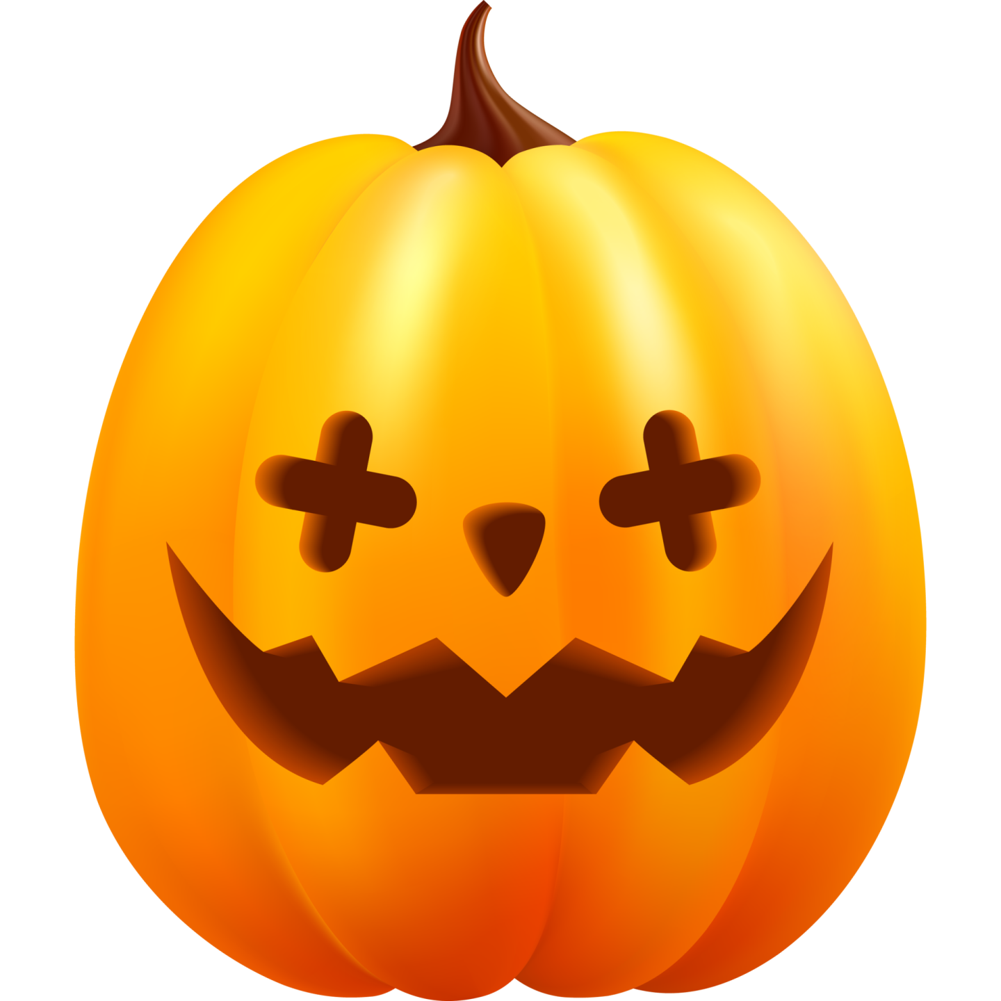 a halloween pumpkin with two faces on it